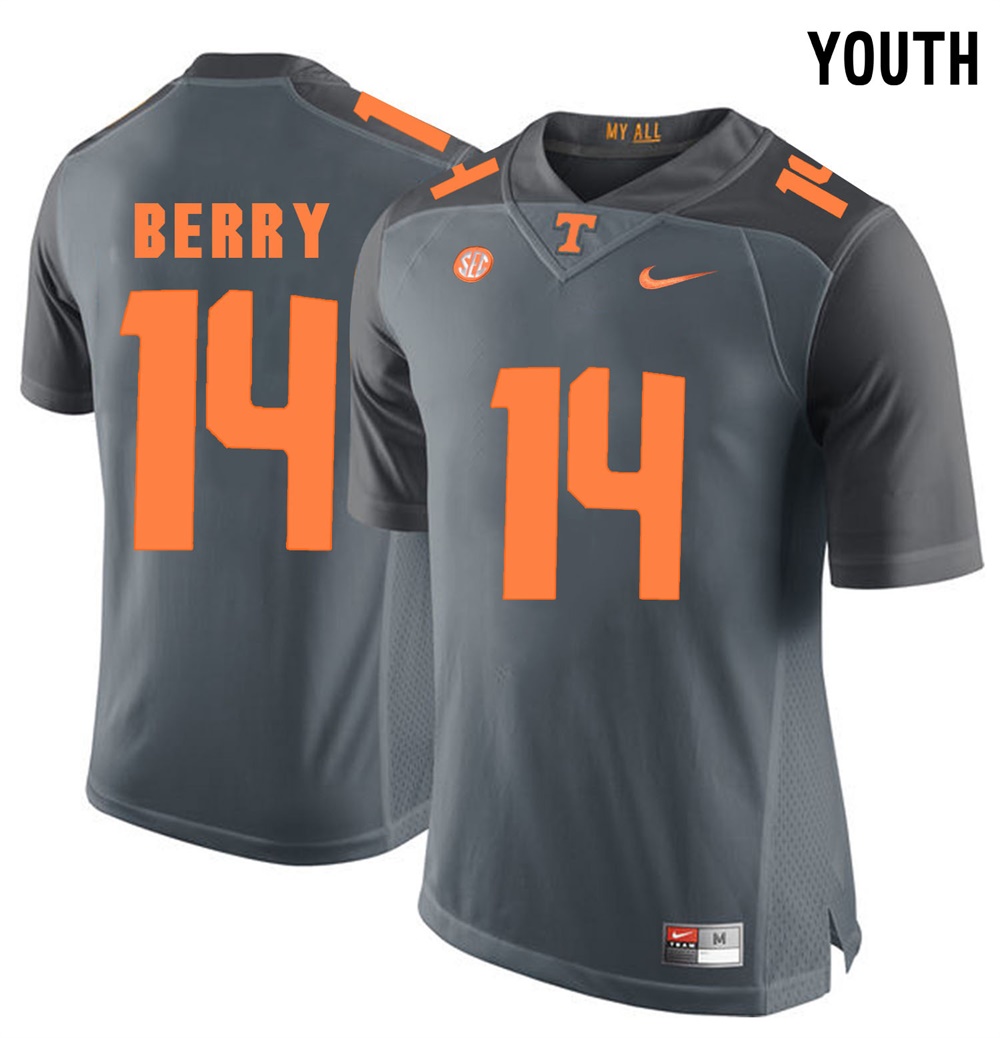 youth tennessee volunteers grey eric berry college football jersey