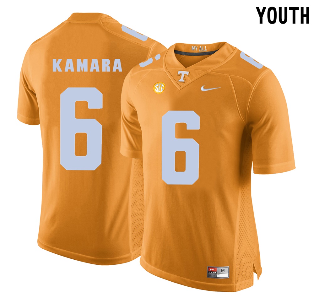 youth tennessee volunteers orange alvin kamara college football jersey