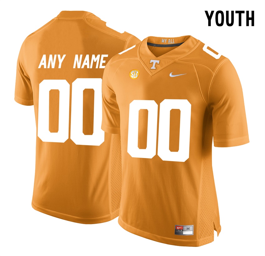 youth tennessee volunteers orange college limited football customized jersey