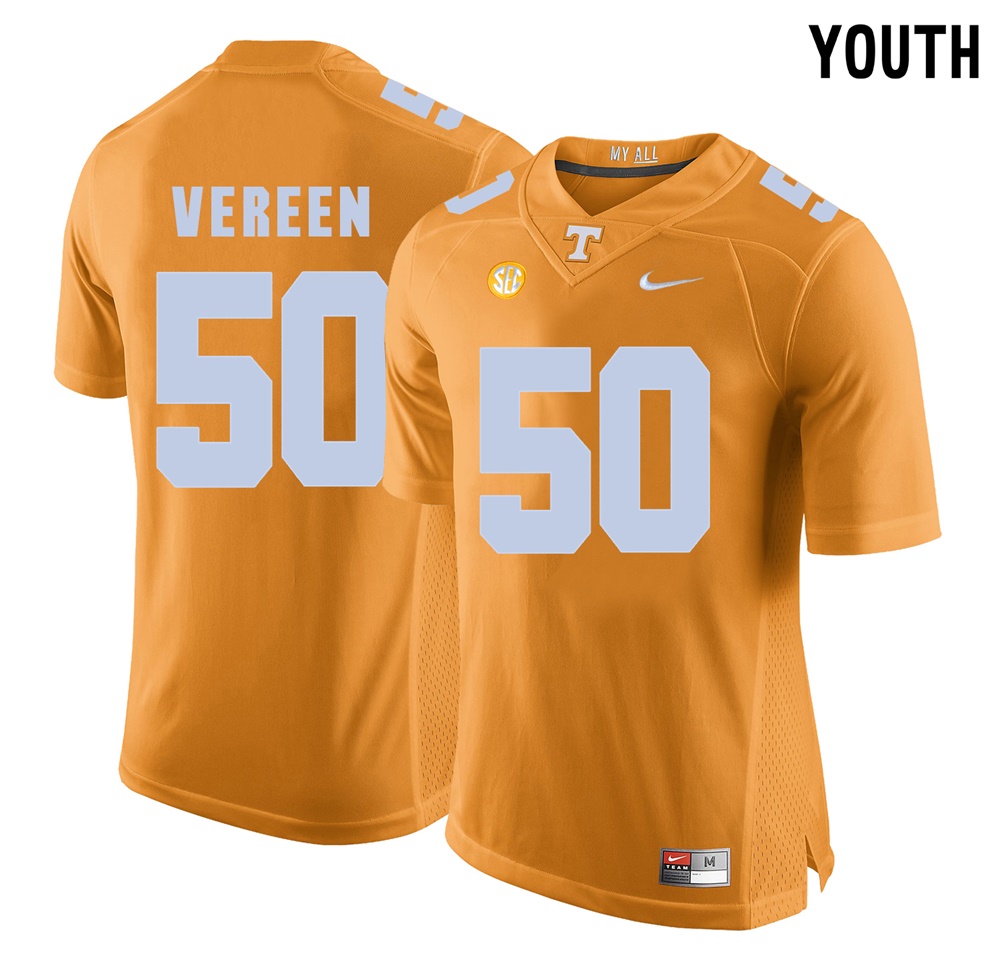 youth tennessee volunteers orange corey vereen college football jersey