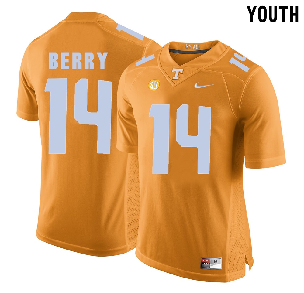 youth tennessee volunteers orange eric berry college football jersey