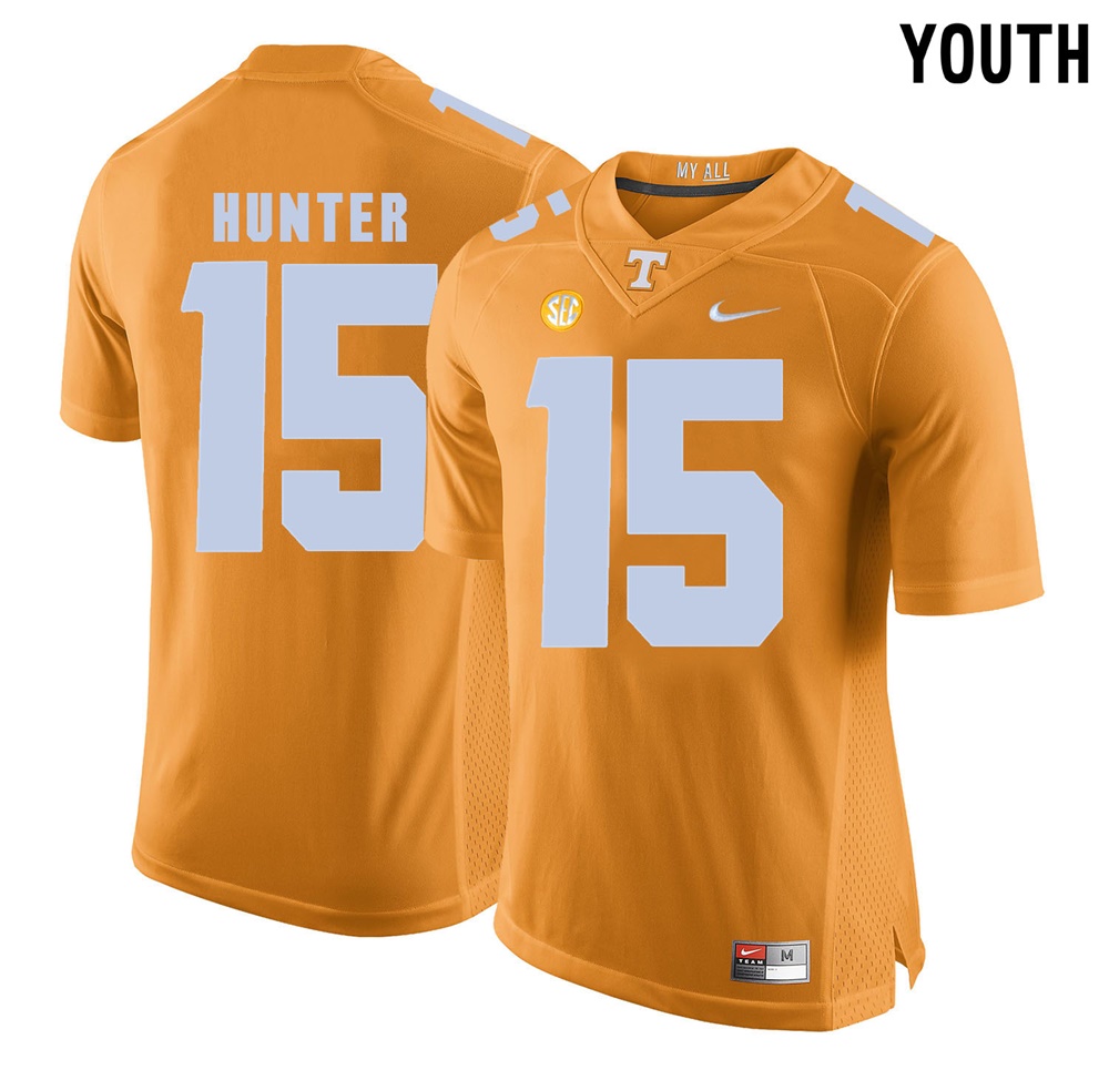 youth tennessee volunteers orange justin hunter college football jersey