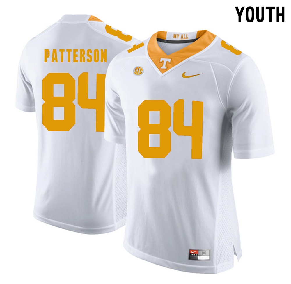youth tennessee volunteers white cordarrelle patterson college football jersey