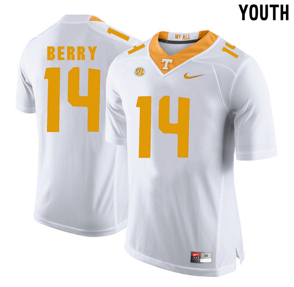 youth tennessee volunteers white eric berry college football jersey