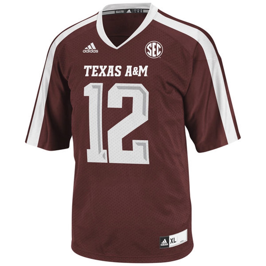 youth texas a&m aggies maroon 12 ncaa master football jersey 1