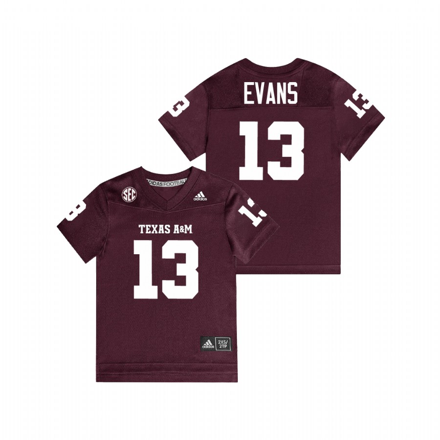 youth texas a&m aggies mike evans maroon replica toddler football jersey
