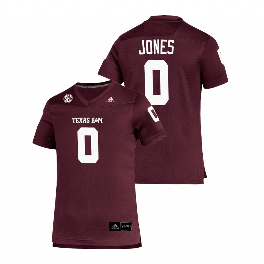 youth texas a&m aggies myles jones maroon replica football jersey