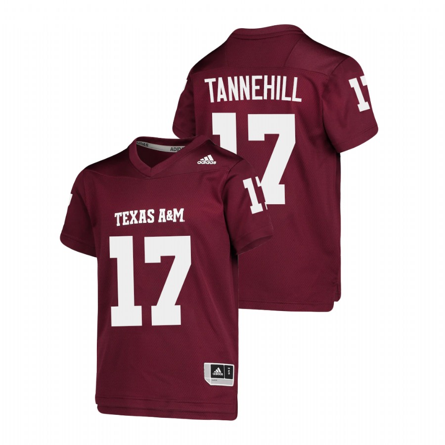 youth texas a&m aggies ryan tannehill replica college football maroon jersey