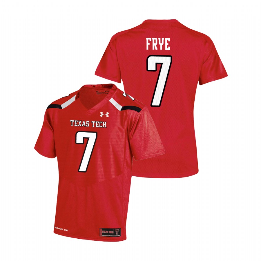 youth texas tech red raiders adrian frye red replica football jersey