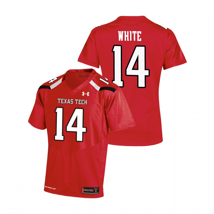youth texas tech red raiders xavier white red replica football jersey