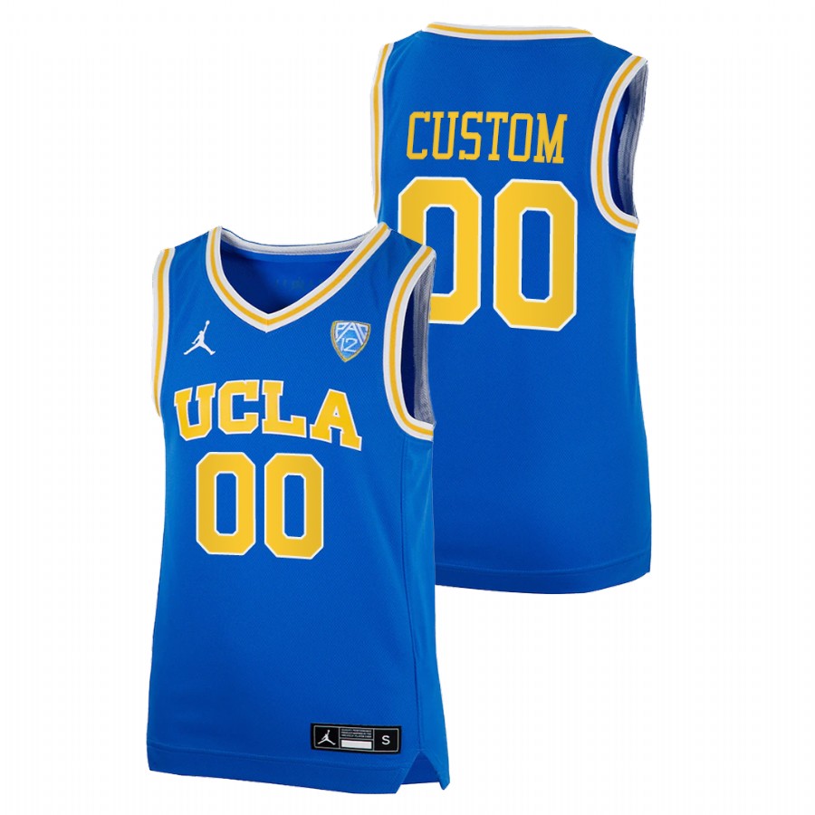 youth ucla bruins custom royal college basketball jersey