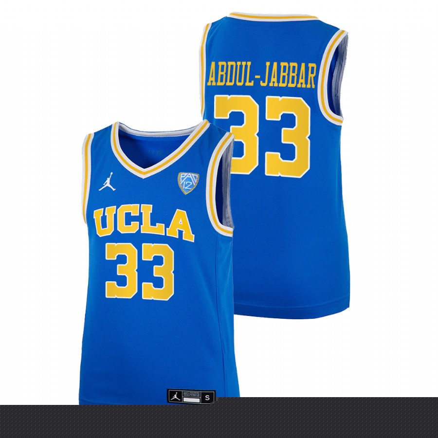 youth ucla bruins kareem abdul jabbar royal college basketball alumni jersey