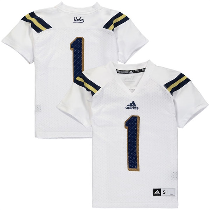 youth ucla bruins white 1 ncaa football jersey