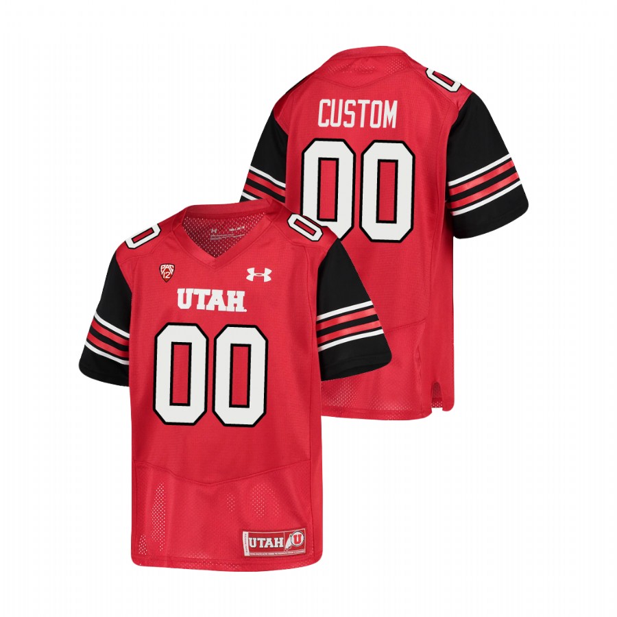 youth utah utes custom red replica football jersey