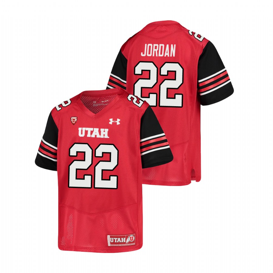 youth utah utes ty jordan red replica football jersey