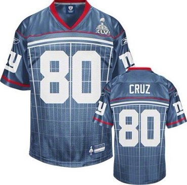 NFL victor cruz jersey #80 new york giants super bowl xlvi jersey