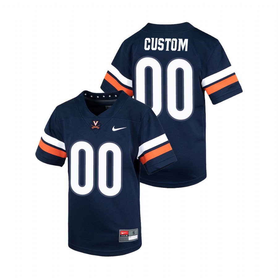 youth virginia cavaliers custom navy untouchable football jersey