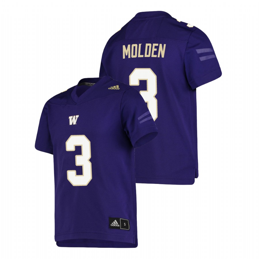 youth washington huskies elijah molden purple college football replica jersey