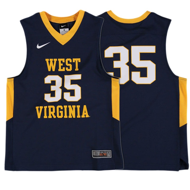 youth west virginia mountaineers navy 35 basketball performance jersey