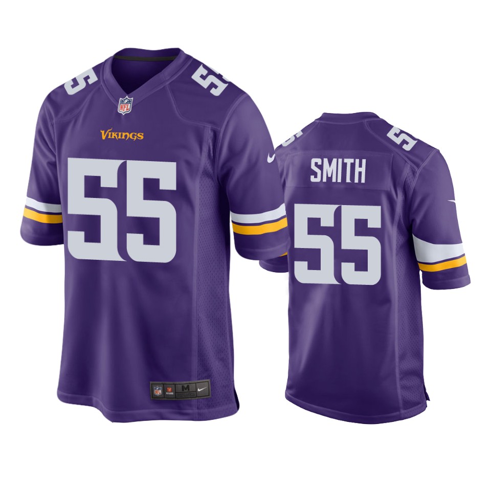 za'darius smith vikings game purple jersey