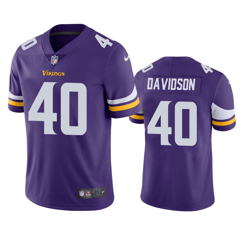 zach davidson vikings purple vapor limited jersey