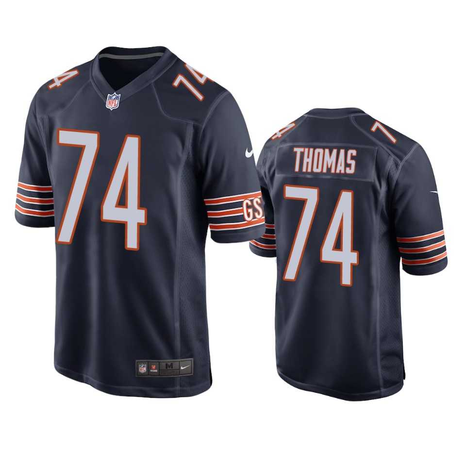 zachary thomas bears game navy jersey