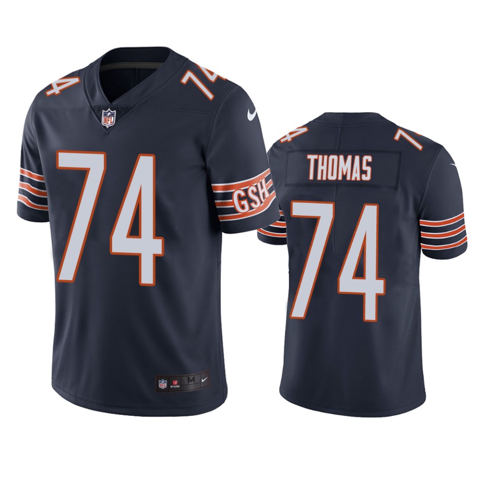 zachary thomas bears vapor limited navy jersey