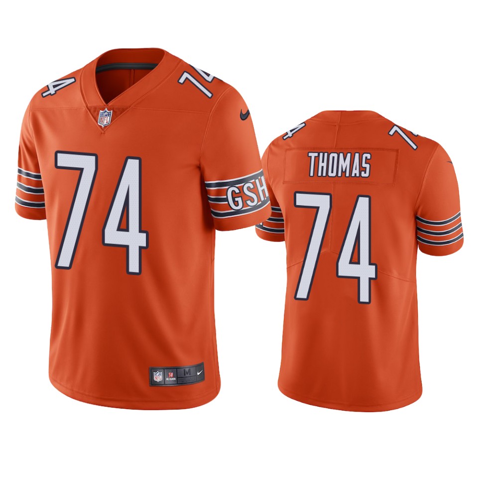 zachary thomas bears vapor limited orange jersey