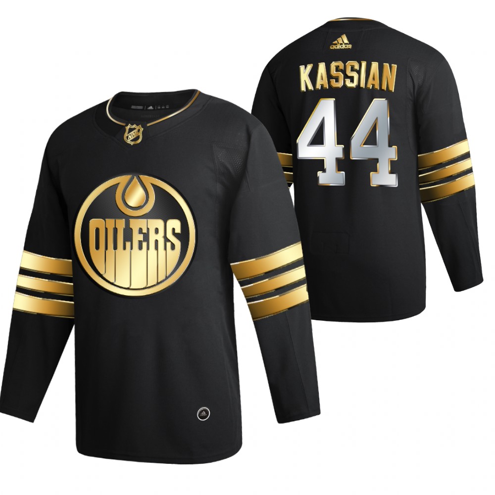 zack kassian Edmonton Oilers Black 2021 Golden Edition Jersey Limited Authentic